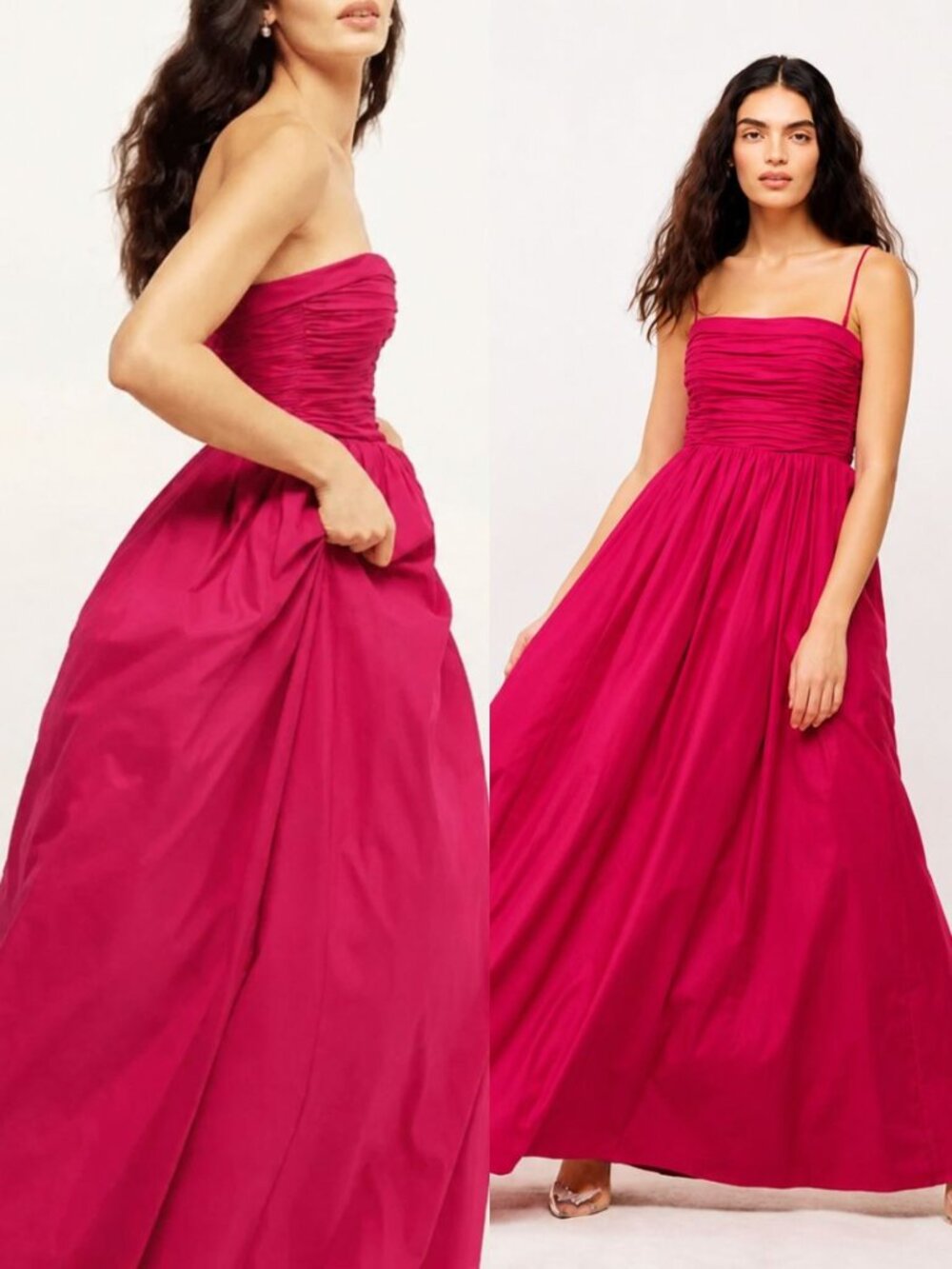 Reformation Kastoria Dress Rhubarb Pink Maxi Gown Size 6 - Picture 10 of 10